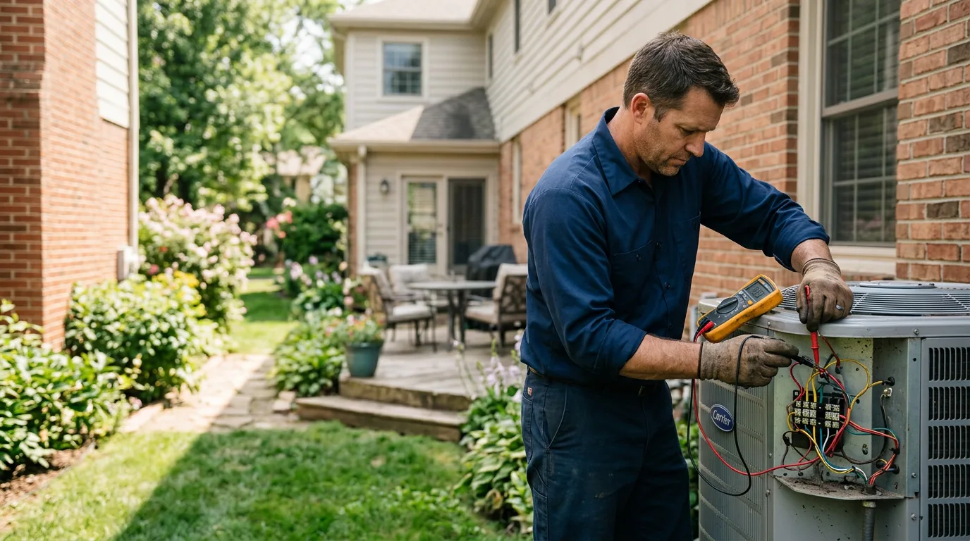 HVAC technician working near Oran, IA